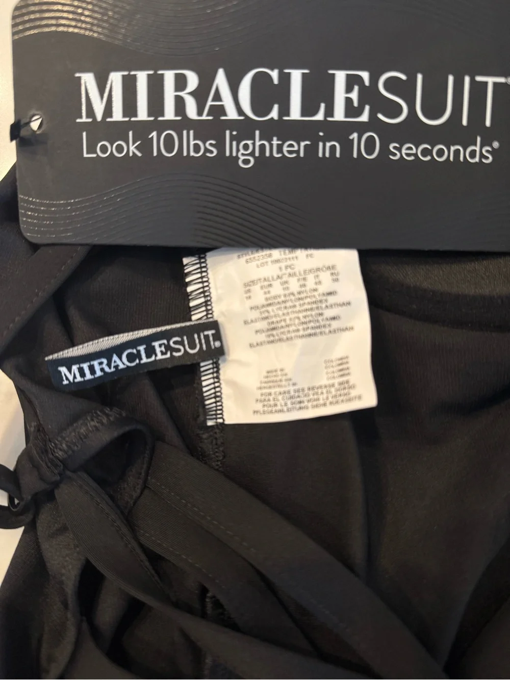 Miraclesuit Black One-Piece Swimsuit with Gold Side Embellishment